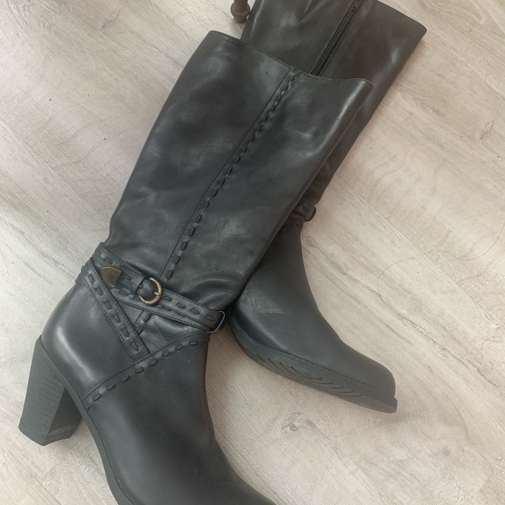 Vintage handmade genuine Leather Knee-High Boots